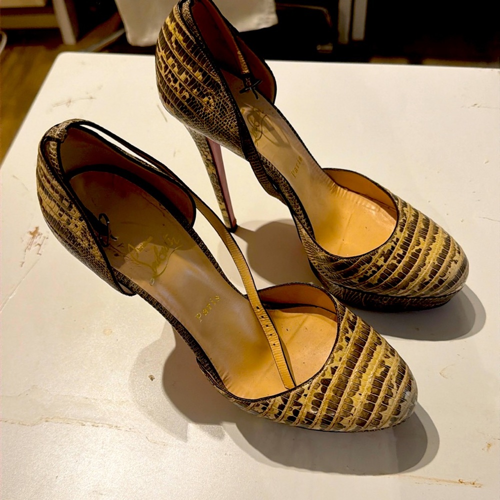 Lizard Christian Louboutin heels